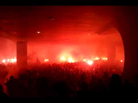 Ajax Amsterdam - NAC Breda 4-1. (Corteo Ultras Vak 410).