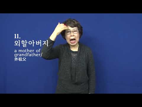 「할아버지」의 한국수어 표현