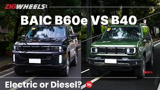 Electric or Diesel? BAIC B60e Beaumont rEV vs. B40 Pro Trailmaster Comparo | Zigwheels.Ph