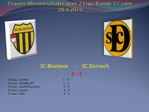 Frauen Meisterschaft 2.Liga  SC Blustavia - SC Dornach