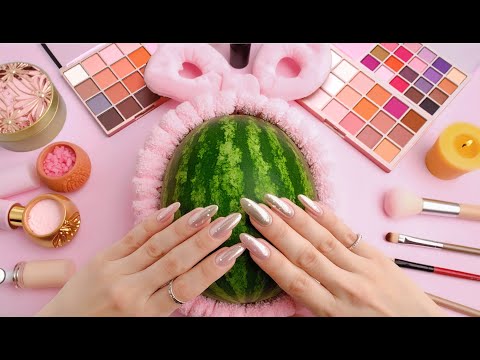 ASMR Makeup on Watermelon🍉 (No Talking)