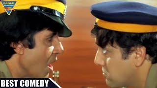 Comedy Scene || Govinda & Amitabh Bachchan Eats For Free Funny Comedy Scene || Hindi Comedy Movies
