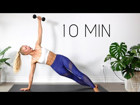 WEIGHTED ABS WORKOUT for Defined Abs! (10 min)