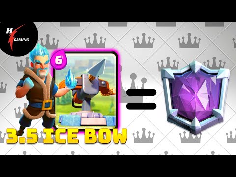 Ice Bow 3.5 Top Ladder Gameplay - Clash Royale Live Ladder Pushing F2p Deck