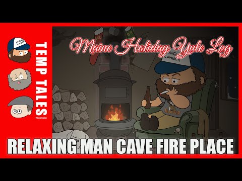 Animated Holiday Yule Log || 60 minute cozy yule log  and weed smoking with Green Bud Kelly