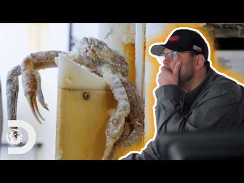 Crab FREEZES TO DEATH On Deck As Rick Races To Save His Haul | Deadliest Catch