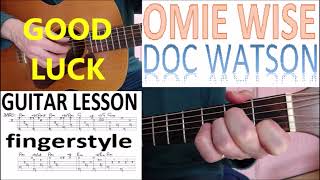 OMIE WISE - DOC WATSON fingerstyle GUITAR LESSON
