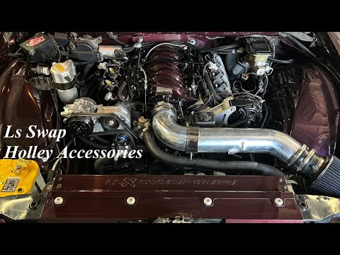 Ls swap 96 Impala Lq9 w/ longtubes has left the building Holley front accessories #lsswap #chevy pt1