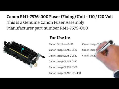 Canon RM1 7576 000 Fuser Fixing Unit 110 120 Volt