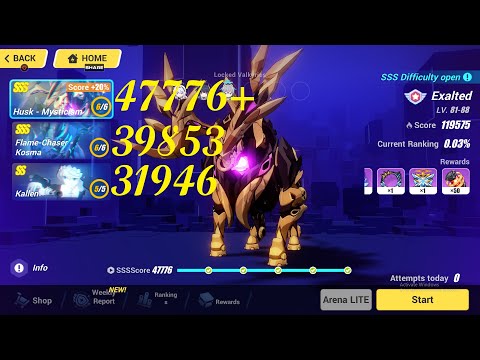 [Honkai Impact 3rd]Ex MA (Top 10): Kallen- 31946|Kosma-39853|Husk Mysticism-47776+