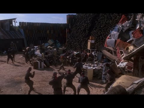 TMNT 2 1991 Secret of the Ooze: Foot Headquarters Fight scene