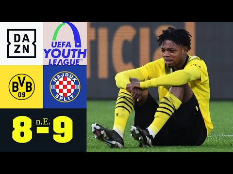 Bangen bis zum Schluss und doch raus: Dortmund - Hajduk Split 8:9 n.E. | UEFA Youth League | DAZN