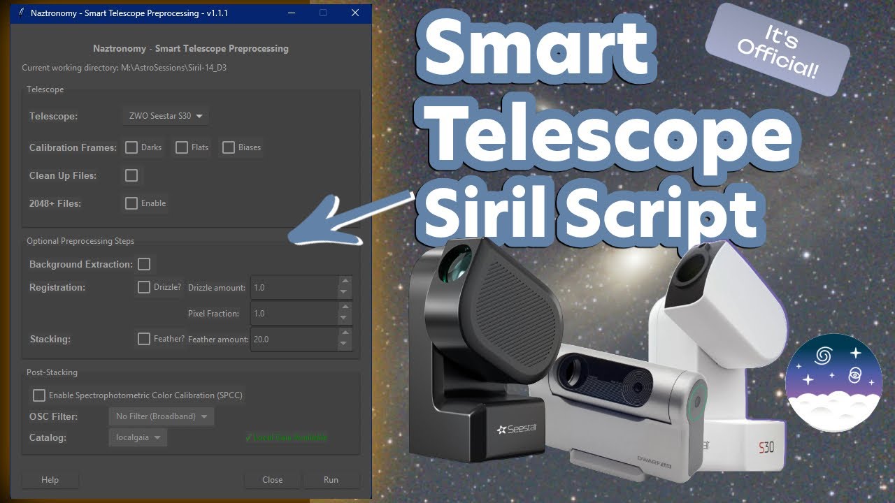 NEW Smart Telescope Script in Siril – Fast & Easy Preprocessing!