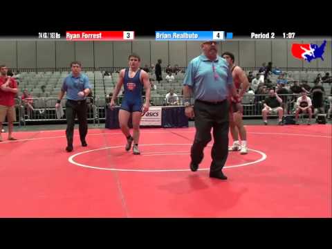 Ryan Forrest vs. Brian Realbuto at 2013 Junior Nationals - FILA - FS