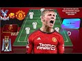 MANCHESTER UNITED's Top Alternative Potential Lineup,vs CRYSTAL PALACE, EPL WEEK 36 2023-2024