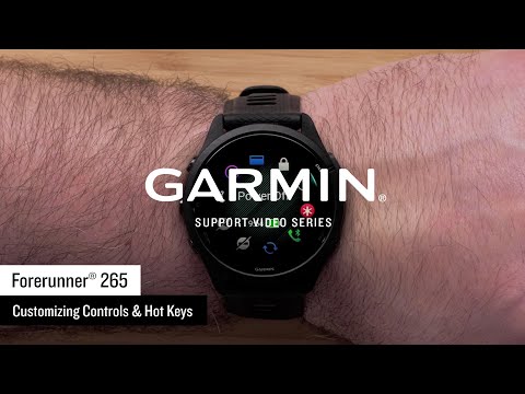 Garmin Support | Forerunner® 265 Series | Customizing Controls & Hot Keys