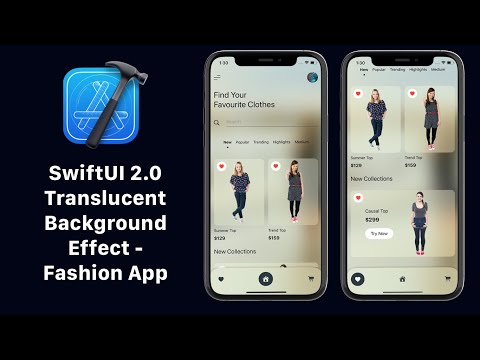 SwiftUI 2.0 Translucent Background Effect - Fashion App UI - Xcode 12 - SwiftUI 2.0 Tutorials