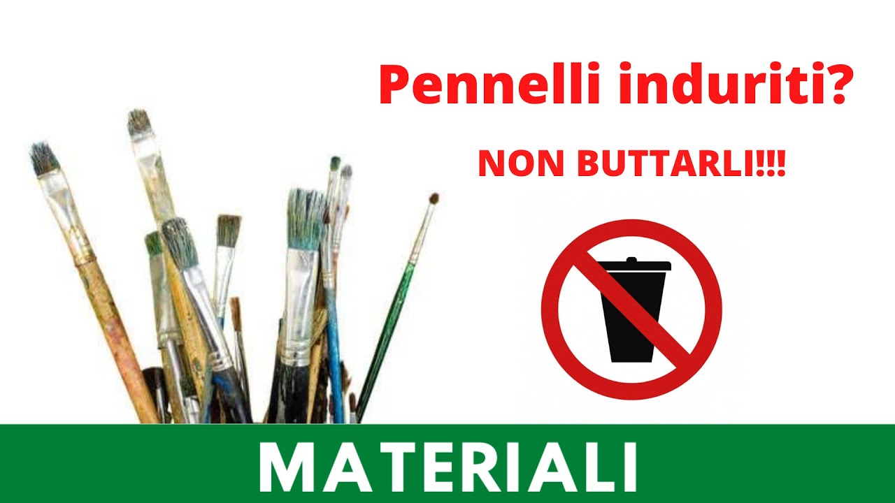 Come pulire un pennello indurito dal colore acrilico o dalla vernice - RECUPERO ESTREMO ? (5 di 5)