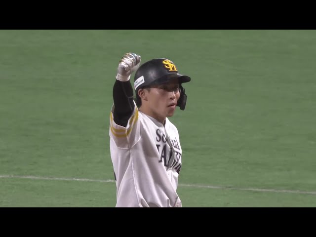 【5回裏】同点に追いつく!! ホークス・野村勇 三遊間を抜けるタイムリーヒットを放つ!! 2025年8月15日 福岡ソフトバンクホークス 対 千葉ロッテマリーンズ