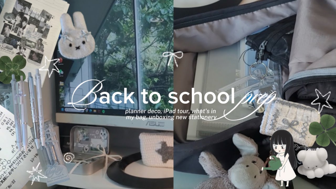 back to school prep! ˖⋆࿐໋  | vlog no. 13 rosyposy stationery unboxing, ipad tour, what's in my bag ★