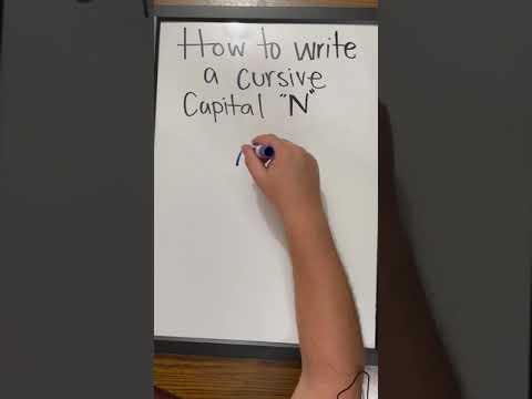 How To Write Cursive Letter N