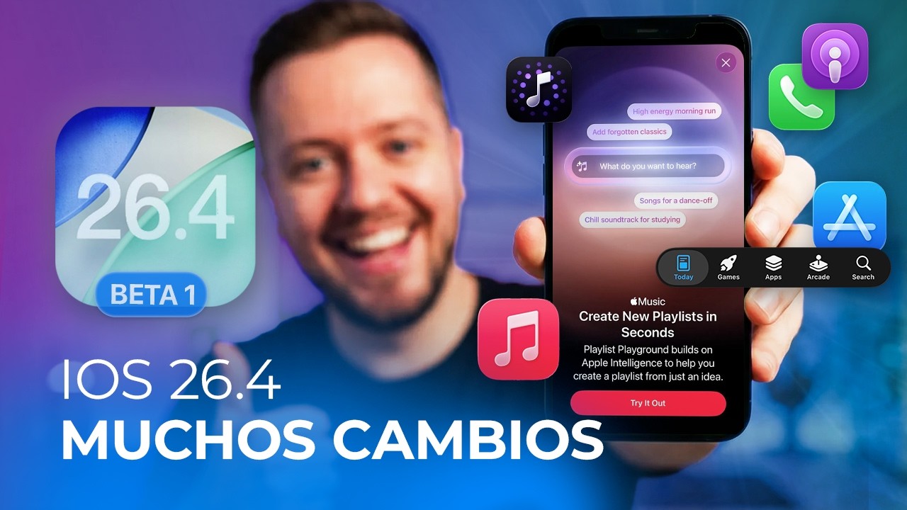 iOS 26.4 Beta 1: la IA LLEGA a Apple Music y +15 novedades que debes conocer