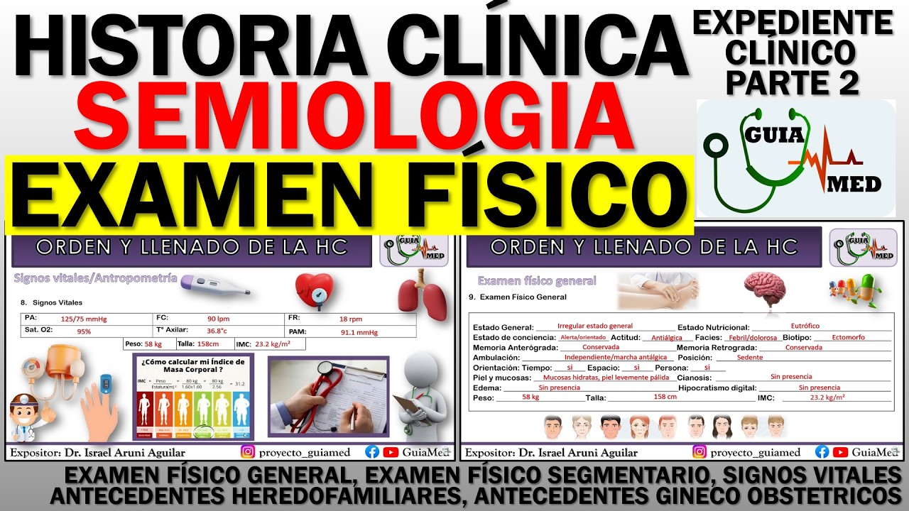 SEMIOLOGÍA HISTORIA CLÍNICA Y EXAMEN FÍSICO | GuiaMed