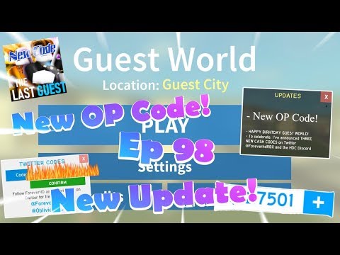 Roblox- 'Guest World!' {Episode 98} New Update And New OP Code!!!