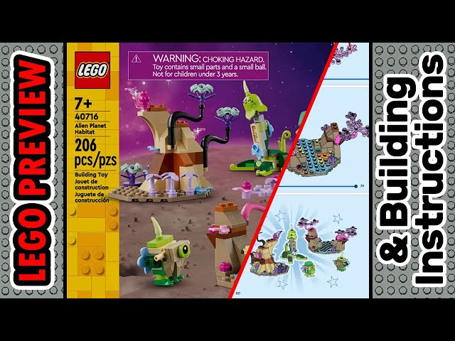 Vídeo relacionado con LEGO 40716 Space Alien Planet Habitat 7+ 206 piezas Juego de construcción de juguete con 3 figuras alienígenas