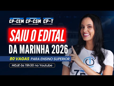 EDITAL PUBLICADO - CONCURSO MARINHA 2026