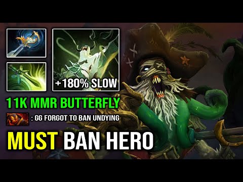 This HAPPEN When You Didn't Ban Undying in a 11K MMR Ranked | WTF 180% Slow Butterfly Dota 2