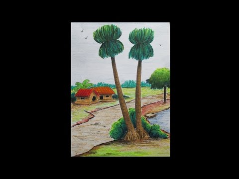 Pastel Tutorial | How to Draw a Village Landscape with Oil Pastels SHORT VERSION