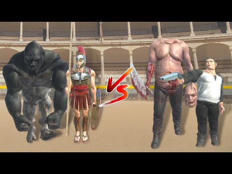 Mutant Primates and Ancient Humans VS Infernals and Modern Humans - Animal Revolt Battle Simulator
