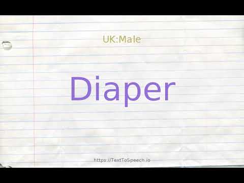 How to pronounce diaper