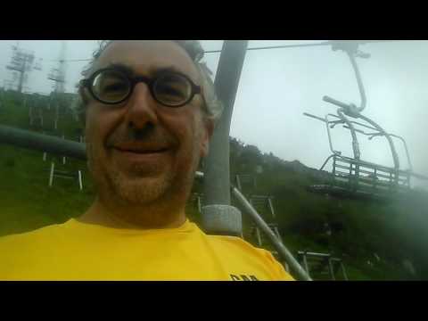 Majo sulla seggiovia che sale da Prà Rodont a Doss del Sabbion