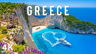 Greece 4K Ultra HD 🇬🇷 Santorini, Athens & Aegean Coastline Beauty