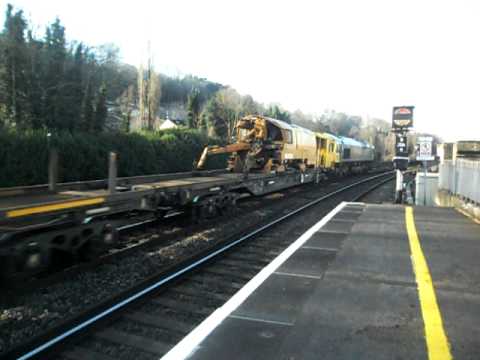 Freightliner Class 66 no: 66514 @ Bath Spa Working 6Z28 On The 02-02-2012.