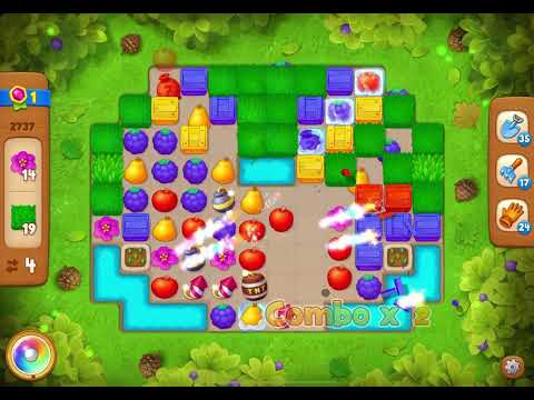 GardenScapes Level 2737 no boosters (14 moves)