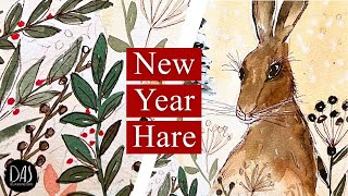 Let’s Paint a Whimsical Watercolor Hare to Bring Renewal into 2026!