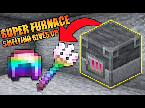 Minecraft, But Smelting Gives OP Enchantments !
