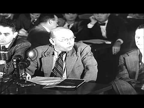 Musician, Composer, and film maker, Hanns Eisler, appears before Subcommittee of ...HD Stock Footage