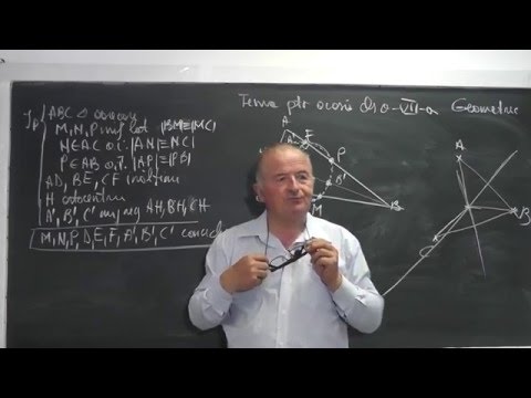 1/2 Lectia 1008 Conciclitatea celor 9 puncte dintr-un triunghi Cercul Euler - Tema geometrie Clasa 7
