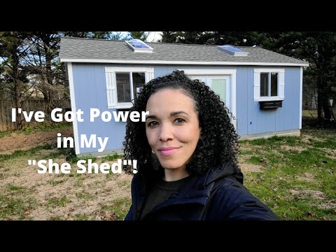 My "She Shed" Has Electricity! Here's How It Was Done - (PART 2 of 2) - Thrift Diving