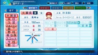 【パワプロ2020】広島カープ 選手能力データ 【実況パワフルプロ野球2020】eBASEBALL