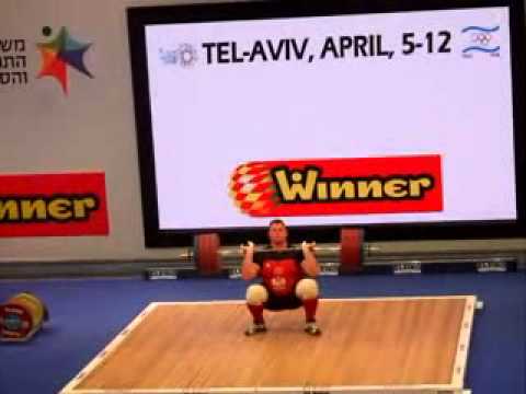 KLICKI Krzysztof .POL . +105 kg Category Men. Group B .217kg Clean&Jerk 12/04/14