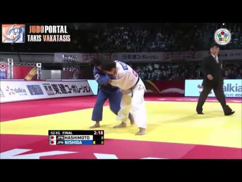 Judo Grand Slam Tokyo 2014 Final -52kg HASHIMOTO Yuki (JPN) vs. NISHIDA Yuka (JPN)