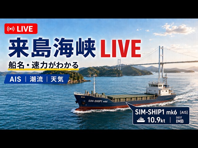 来島海峡（今治港付近から）