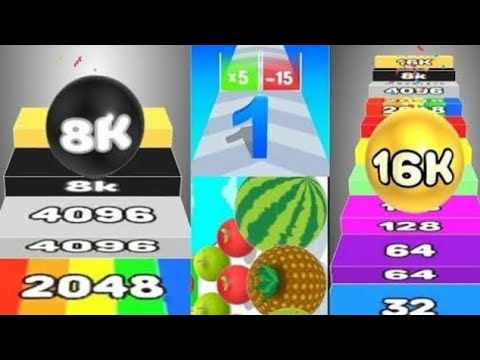 2048 | Ball Run Fruit Merge // Number Ball 3D Merge Games // Merge Number Run Master #cutiepie22yt