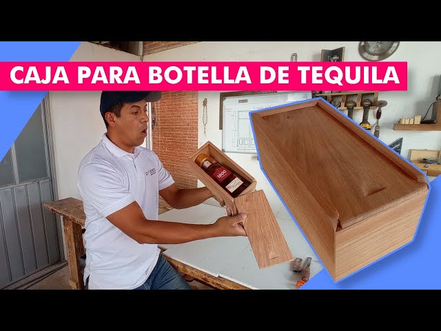Vídeo relacionado con Caja vino con asa, caja de madera para vino o champán, regalo para fiestas, cumpleaños, San Valentín, aniversarios, 13 x 12 x 34 cm