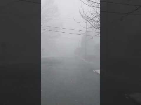 Snow squall white out Bethlehem PA Feb 19th 2022